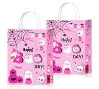 Sacs à bonbons Happy Boo Day sur le thème d'Halloween - Sacs à bonbons fantômes pour garçons et filles - Fête prénatale - Fournitures de fête d'anniversaire