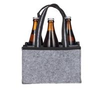 Sacs À Bouteille Pour Vin - Porte-vin 6 Bouteilles | Bouteille De Vin En Feutre Sac - Sac Cadeau À Vin Portable | Sacs Fourre-tout À La Bière À Vin Pour Pique-nique De Camping, Diviseur Amovible Inclu