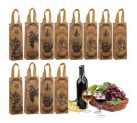 Sacs À Bouteilles - Douze Pièces Vintage Sac Cabas Non Tissé Avec Poignée,Poche Pliable Pour Bouteille De Vin - Pour Femmes Hommes Mariage Anniversaire Fête Cadeau Fête De Pâques
