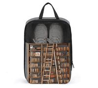 Sacs à chaussures avec poignée, sacs de voyage, étagères de livres amusantes, collection et échelle imprimée, pochette de rangement de voyage pour voyage et rangement, style, taille unique, sacs à