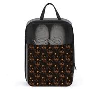 Sacs à chaussures de golf pour voyage, femmes et hommes, sacs à chaussures de voyage avec imprimé oiseaux punk à vapeur pour valise, bowling, danse, pointe, football, crampons, organisateur pour