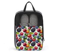 Sacs à chaussures de golf pour voyage pour homme et femme - Imprimé fruits fraises - Sacs à chaussures de voyage pour l'emballage dans une valise, un bowling, une pointe de football, un sac de sport