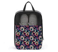 Sacs à chaussures de golf pour voyage pour homme et femme - Imprimé globes oculaires roses abstraites - Sacs à chaussures de voyage pour l'emballage dans une valise, bowling, pointe de football, sac