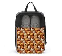 Sacs à chaussures de golf pour voyage pour homme et femme - Joli sac à chaussures de voyage avec imprimé ours d'amour pour l'emballage dans une valise, bowling, danse, pointe de football, sac de sport
