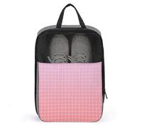 Sacs à chaussures de golf pour voyage pour homme et femme - Rose rouge ombré quadrillé - Sacs à chaussures de voyage pour l'emballage dans une valise, un bowling, une pointe de football, un sac de