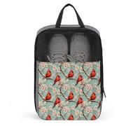 Sacs à chaussures de golf pour voyage pour homme et femme - Rouge cardinal sur branche - Sacs à chaussures de voyage pour l'emballage dans une valise, un bowling, une pointe de football, un sac de