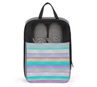 Sacs à chaussures de golf pour voyage pour homme et femme - Sac à chaussures de voyage coloré à motif grain de bois pour l'emballage dans une valise, un bowling, une pointe de football, un sac de