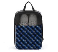Sacs à chaussures de golf pour voyage pour homme et femme - Sac à chaussures de voyage en cuir bleu pour l'emballage dans une valise, bowling, danse, pointe de football, sac de sport pour salle de