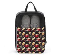 Sacs à chaussures de golf pour voyage pour homme et femme - Sac à chaussures de voyage imprimé café d'amour pour l'emballage dans une valise, bowling, pointe de football, sac de sport pour salle de