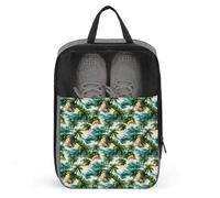 Sacs à chaussures de golf pour voyage pour homme et femme - Sac à chaussures de voyage imprimé Hawaï pour l'emballage dans une valise, bowling, danse, pointe, football, sac de sport avec fermeture