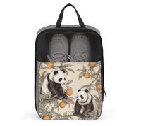 Sacs à chaussures de voyage, sac à chaussures imprimé animaux et oranges, étanche, organiseur portable, pochette de rangement pour chaussures, avec fermeture éclair robuste pour bateau de croisière,