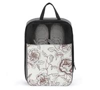 Sacs à chaussures de voyage, sac à chaussures imprimé floral, étanche, organiseur portable pour chaussures, avec fermeture éclair robuste pour bateau de croisière, design floral, taille unique,