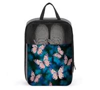 Sacs à chaussures de voyage, sac à chaussures imprimé papillons mignons, étanche et portable, pochette de rangement pour chaussures, avec fermeture éclair robuste, essentiels pour bateau de croisière,