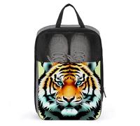 Sacs à chaussures de voyage, sac à chaussures imprimé petite tête de tigre, étanche, organiseur portable pour chaussures, avec fermeture éclair robuste, essentiels pour bateau de croisière, petite
