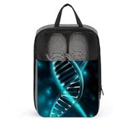 Sacs à chaussures de voyage, sac à chaussures imprimé Science Gene, étanche, organiseur portable pour chaussures, avec fermeture éclair robuste, essentiels pour navires de croisière, fil de gène