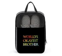 Sacs à Chaussures de Voyage World's Okayest Brother, Pochette de Rangement Portable, Organisateur de Chaussures, Sac fourre-Tout pour Femmes et Hommes