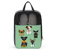 Sacs à Chaussures Mignons Cinq Chiots dans Un état d'esprit pour Pochette à Chaussures de Voyage Grand Sac de Rangement de Chaussures étanche pour Hommes Femmes, Organisateur de Chaussures de Valise