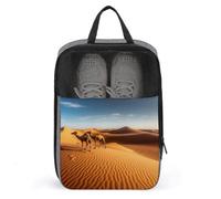Sacs à chaussures pour voyage, dunes de sable dans le désert du Sahara, étui à chaussures imprimé pour voyage, sac à chaussures de voyage, sac de voyage imperméable et portable, sac de voyage pour