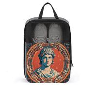 Sacs à chaussures pour voyage estampillés avec pochette à chaussures de la Rome antique avec fermeture éclair - Sac à chaussures de golf respirant pour homme et femme - Organiseur de chaussures