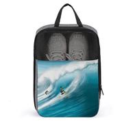 Sacs à chaussures pour voyage, étui à chaussures imprimé surf pour voyage, sac à chaussures de voyage, sac à chaussures étanche et portable, sac de voyage pour femme et homme, surf, taille unique,