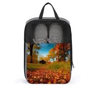 Sacs à chaussures pour voyage, galerie pour l'automne, étui à chaussures imprimé pour voyage, sac à chaussures de voyage, sac de voyage imperméable et portable, sac de voyage pour femme et homme,