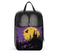 Sacs à chaussures pour voyage, sorcière et balai, étui à chaussures pour voyage, sac à chaussures de voyage, sac de voyage imperméable et portable, sac de voyage pour homme et femme, sorcière et