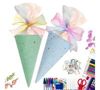 Sacs à Cône pour Sucreries | 2 Pièces Sacs à Bonbons | Emballage à Biscuits avec Fermeture Twist pour Snack Popcorn | Favors Pour Fête En ole Maîtres
