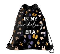 Sacs À Cordon À L'Époque Où Je Pratiquais La Plongée en Apnée, Les Passionnés De Plongée en Apnée Gym Sack Lavable en Machine Sacs Piscine Imperméable Sac De Sport pour Piscine Fête Voyage M