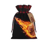 Sacs à cordon avec cordon de serrage, motif basket-ball, sacs à goûter, pochettes réutilisables pour emballage et rangement S