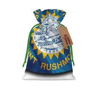 Sacs à cordon avec cordon de serrage, motif drapeau du Dakota du Sud, sacs de rangement pour emballage cadeau, décorations de fête