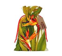 Sacs à cordon avec imprimé oiseau de paradis tropical, sacs à goûter, sacs de rangement pour emballage cadeau, décorations de fête