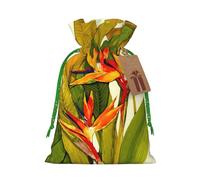 Sacs à cordon avec imprimé oiseau de paradis tropical, sacs à goûter, sacs de rangement pour emballage cadeau, décorations de fête