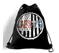 Sacs À Cordon Christianisme Religieux Jésus Vous Aime Gym Sack Unisexe Sacs Piscine Lavable en Machine Sac À Dos pour Gym Camping Fête M