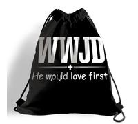 Sacs À Cordon Christianisme Religieux Que Ferait Jésus ? Il Aimerait d'abord Gym Sack Colourful Sacs Piscine Unisexe Sac À Dos pour Piscine Voyage Voyages S