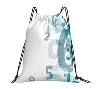 Sacs À Cordon Code Numérique Mathématique Gym Sack Pliable Sacs Piscine Résistant À l'eau Sac À Dos pour Natation Camping Ecole M