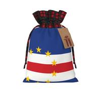 Sacs à cordon de serrage avec imprimé drapeau du Cap-Vert - Réutilisables - Taille M