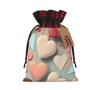 Sacs à cordon de serrage avec motif d'amour - Réutilisables - Taille M