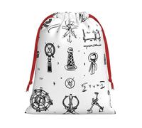 Sacs à cordon de serrage en langue des signes de l'alphabet - Petit cadeau - Bonbons - Bijoux - Mariage