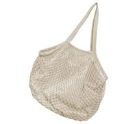 Sacs à Cordon en Coton - Sac à bandoulière en Maille Filet pour Le Shopping | Sac fourre-Tout Lavable Extensible avec Doublure de Grande capacité pour Les légumes et Les Fruits, Beige, Refer to