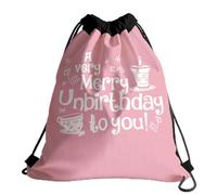Sacs À Cordon Inspiré d'un Film - Un Très Joyeux Non-Anniversaire À Toi Gym Sack Colourful Sacs Piscine Imperméable Sac De Sport pour Vacances Ecole Plage M