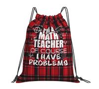 Sacs À Cordon Je suis Professeur De Mathématiques, Bien Sûr Que J'Ai des Problèmes. Gym Sack Unisexe Sacs Piscine Pliable Sac À Dos pour Gym Voyages Natation M