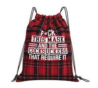 Sacs À Cordon J'Emmerde Ce Masque Et Les Enculés Qui L'Exigent. Gym Sack Lavable en Machine Sacs Piscine Unisexe Sac De Sport pour Plage Piscine Vacances S