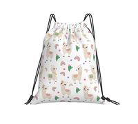 Sacs À Cordon Lama Mignon, Cactus Succulente, Randonnée Gym Sack Sport Sacs Piscine Pliable Sac À Dos pour Fête Camping Voyage M