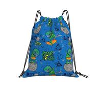 Sacs À Cordon Planète des Astronautes De l'univers des Dinosaures Sacs Piscine Pliable Gym Sack Imperméable Sac De Sport pour Ecole Voyage Fête S