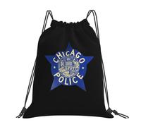 Sacs À Cordon Police Gym Sack Pliable Sacs Piscine Imperméable Sac À Dos pour Fête Voyages Ecole M