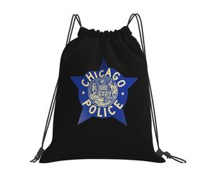 Sacs À Cordon Police Gym Sack Pliable Sacs Piscine Imperméable Sac À Dos pour Fête Voyages Ecole M