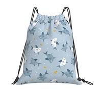 Sacs À Cordon Pouvoirs Enfantins De Requins Et De Mer Bohème Gym Sack Sport Sacs Piscine Imperméable Sac À Dos pour Gym Ecole Natation M