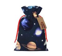 Sacs à cordon réutilisables avec cordon de serrage Motif planètes, étoiles et voie lactée