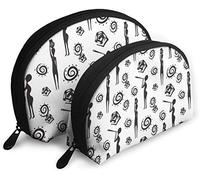 Sacs à cosmétiques de voyage pour femmes avec peuple africain et culture autochtone étanche 2PC pochette de maquillage pochette pour cosmétiques et articles de toilette sac de rangement portable tro