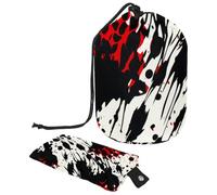 Sacs à cosmétiques de voyage - Sac de maquillage - Motif graffiti pop art - Pour femme - Portable et pliable - Multifonctionnel - Organiseur rond, Pop Art Graffiti Paw Print,